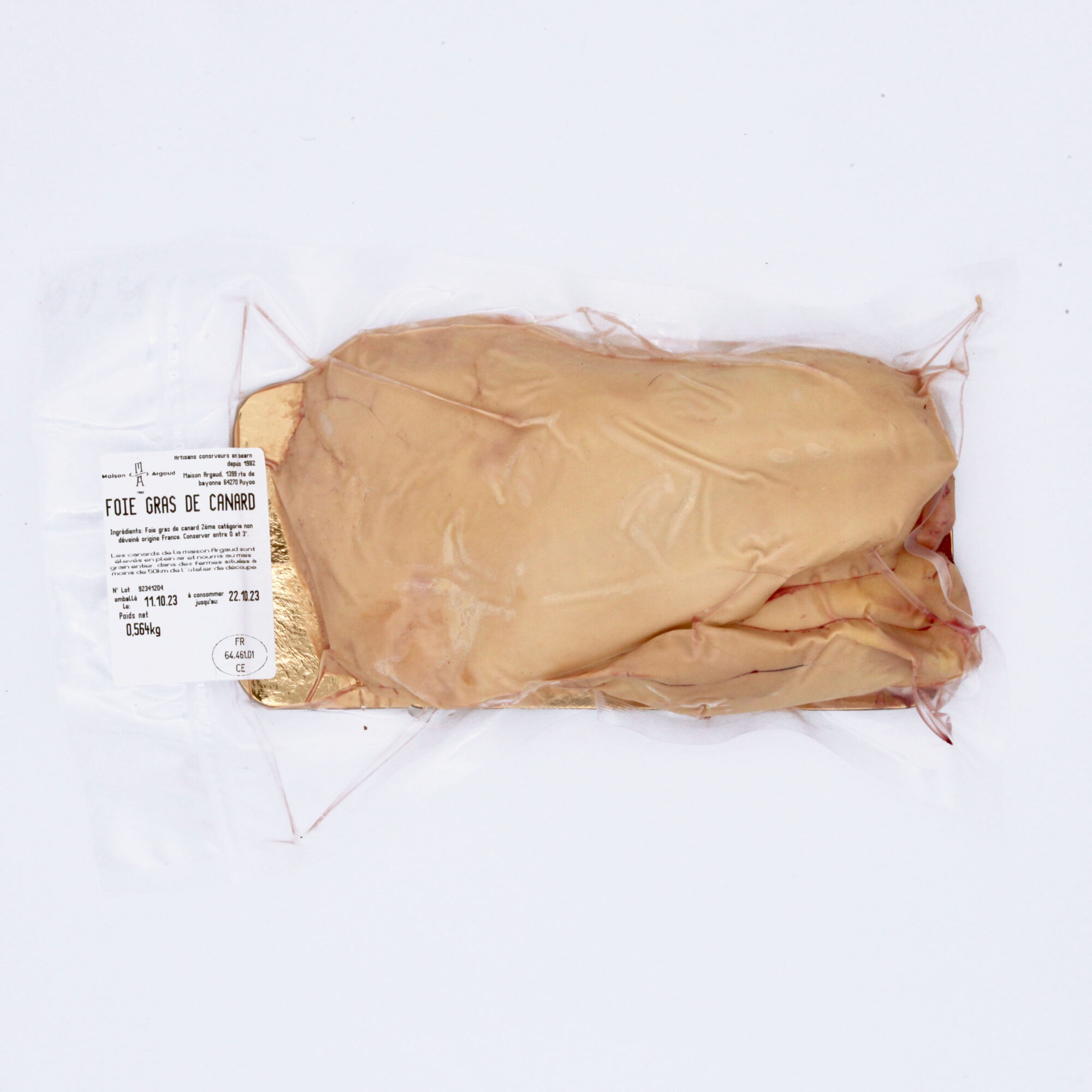 Foie gras de canard extra déveiné environ 550g